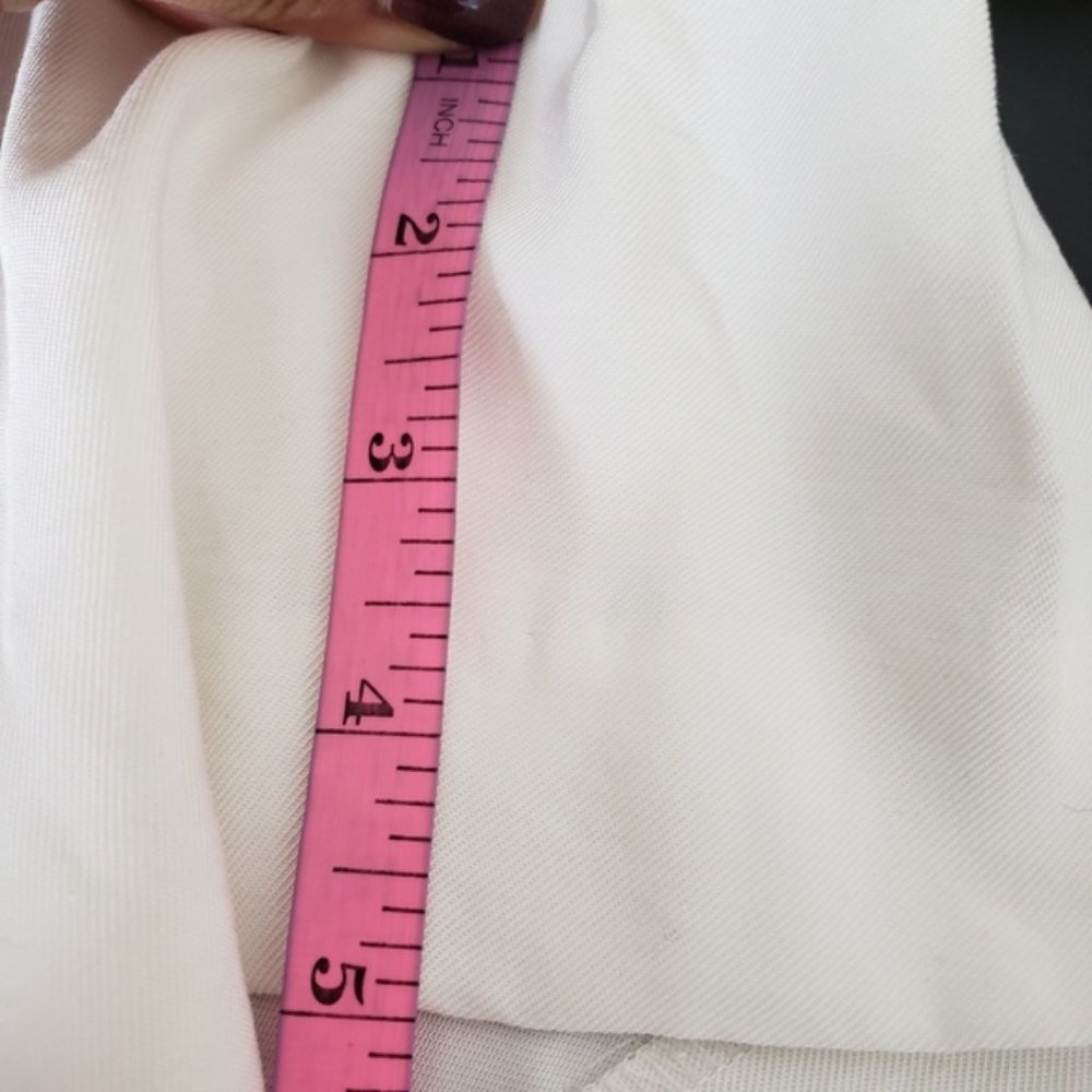 A New Day White Pullon Zip Button Shorts Sz 14 - Picture 7 of 9